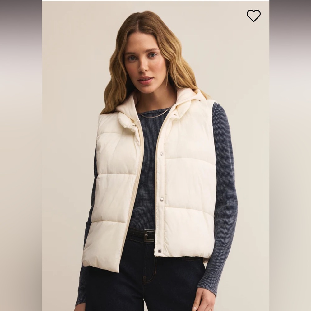 Z Supply Cream Puffer Vest